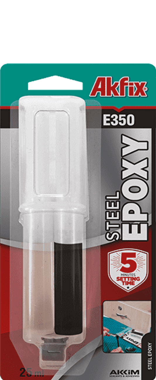 Akfix E350 Black Quick Setting Epoxy (5 Minute) 25ml